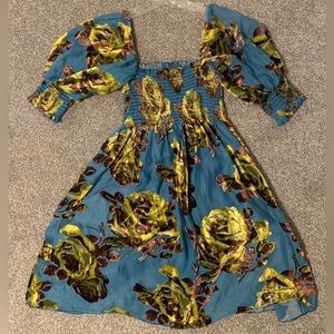 Betsey Johnson Puff Sleeve Babydoll Dress